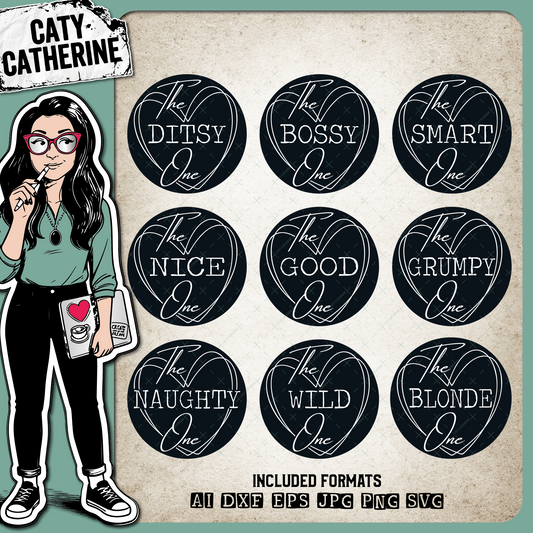 Girls' Night Matching Shirt Bundle The Bossy Ditsy Smart Nice Good Grumpy Naughty Wile Blonde One – Friendship SVG Design by Caty Catherine
