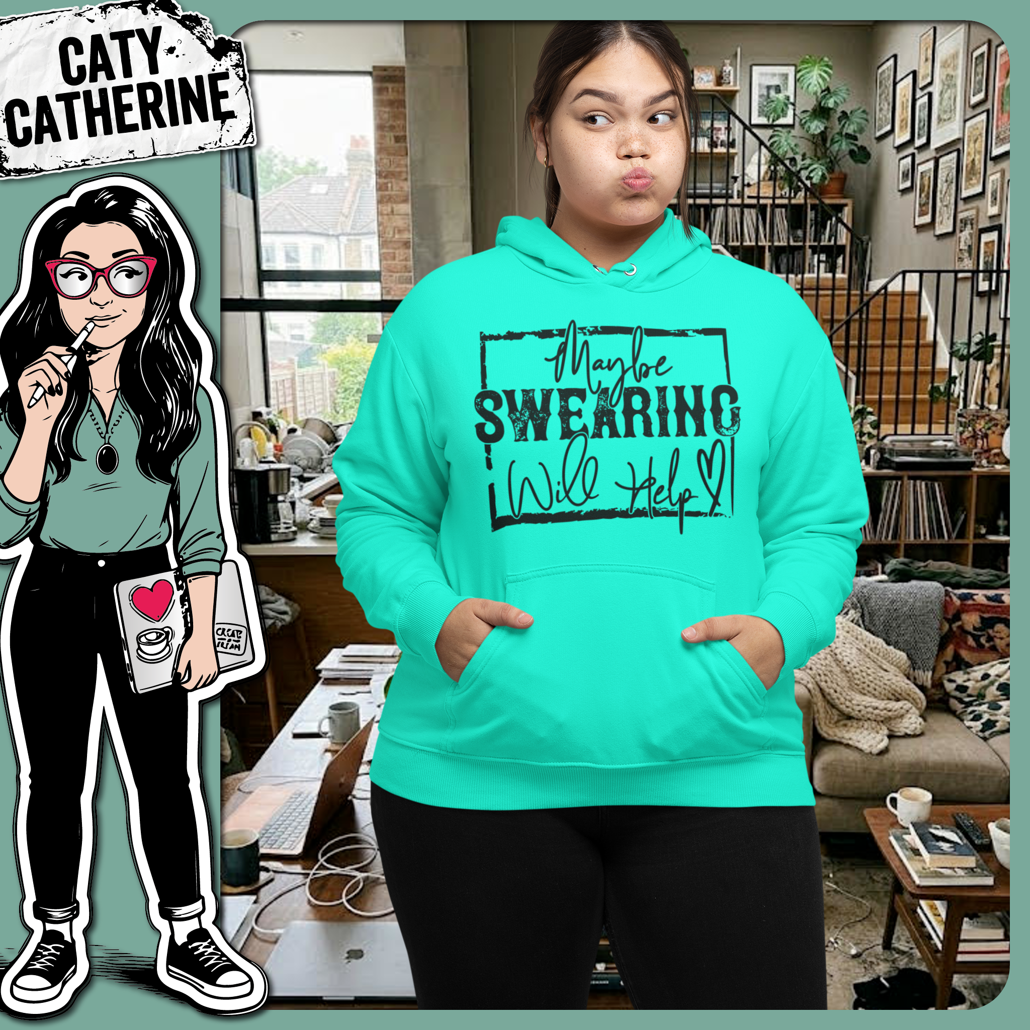 Maybe Swearing Will Help Funny Quote – Quotes & Sayings SVG Design by Caty Catherine