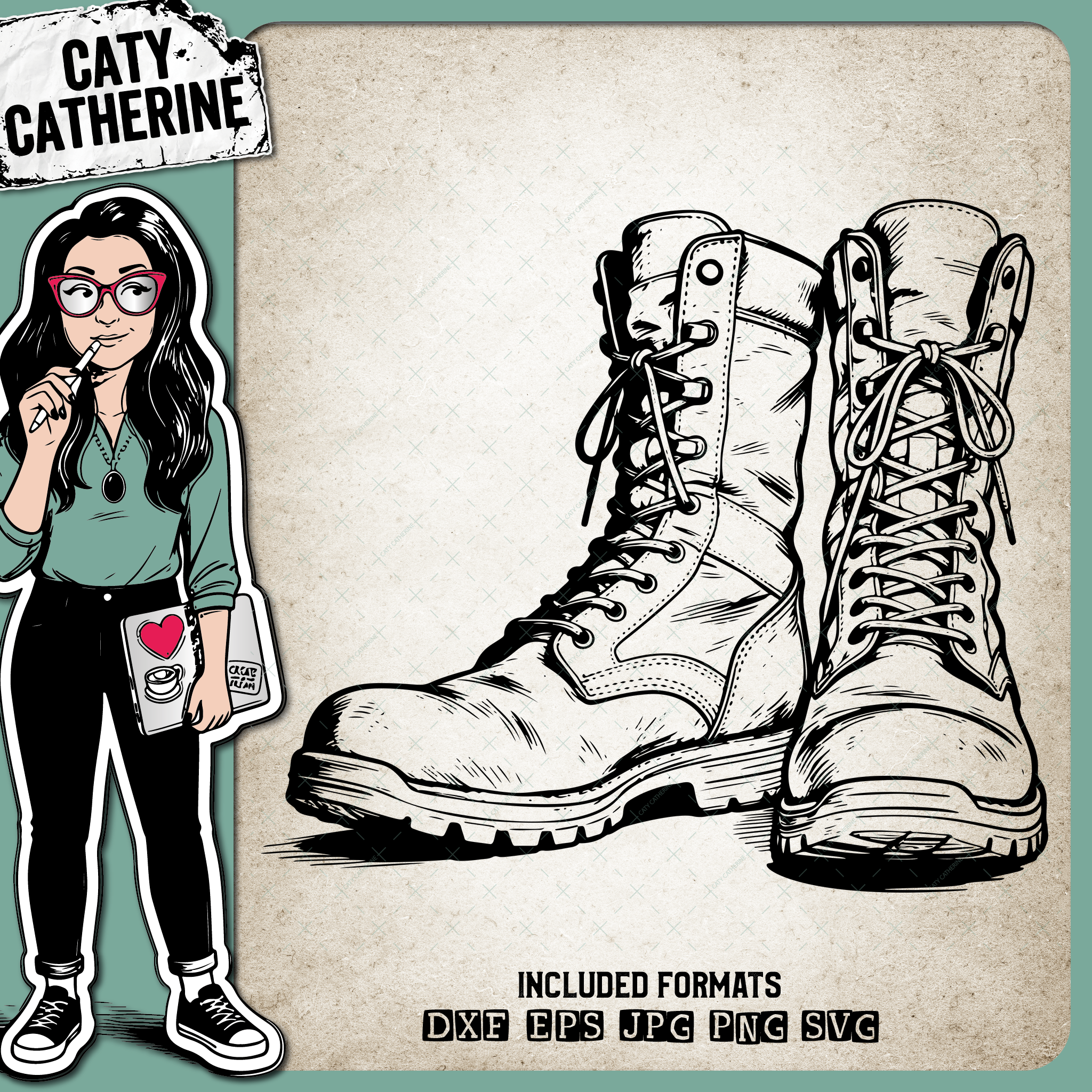 Military Boots – SVG Design by Caty Catherine