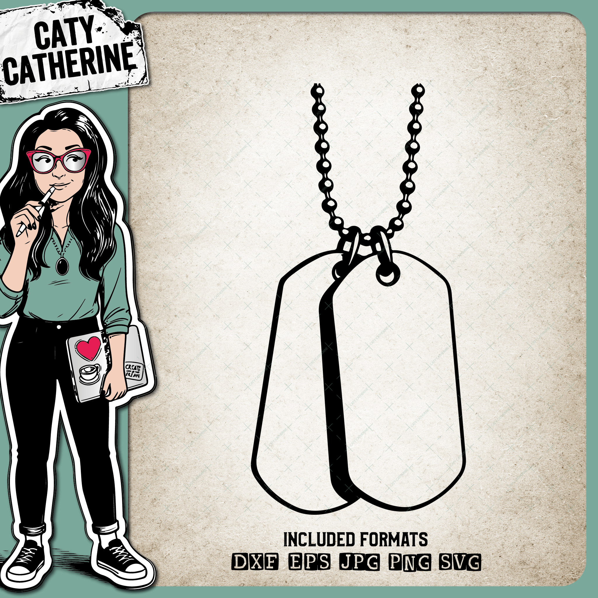 Military Dog Tags – SVG Design by Caty Catherine