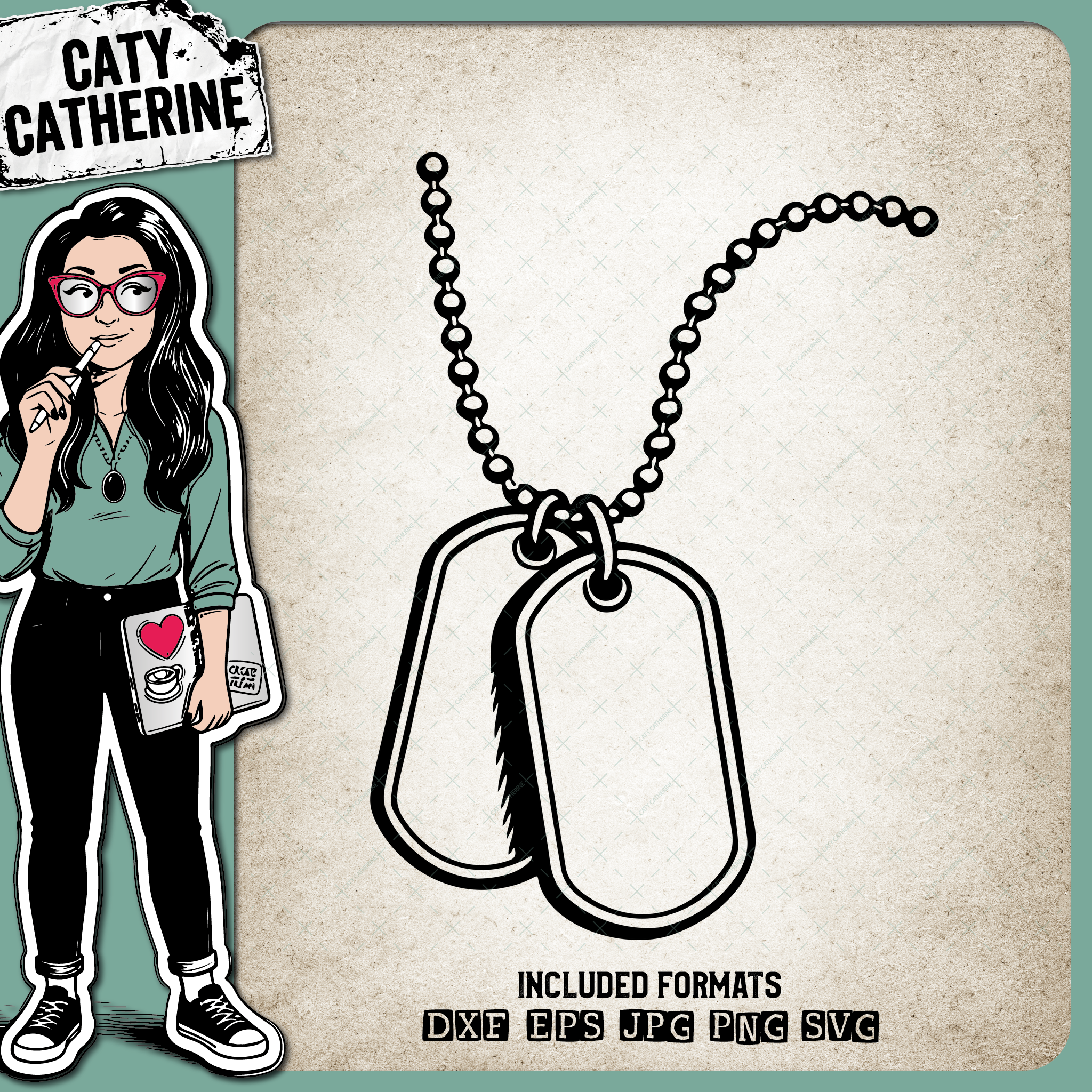 Military Dog Tags – SVG Design by Caty Catherine