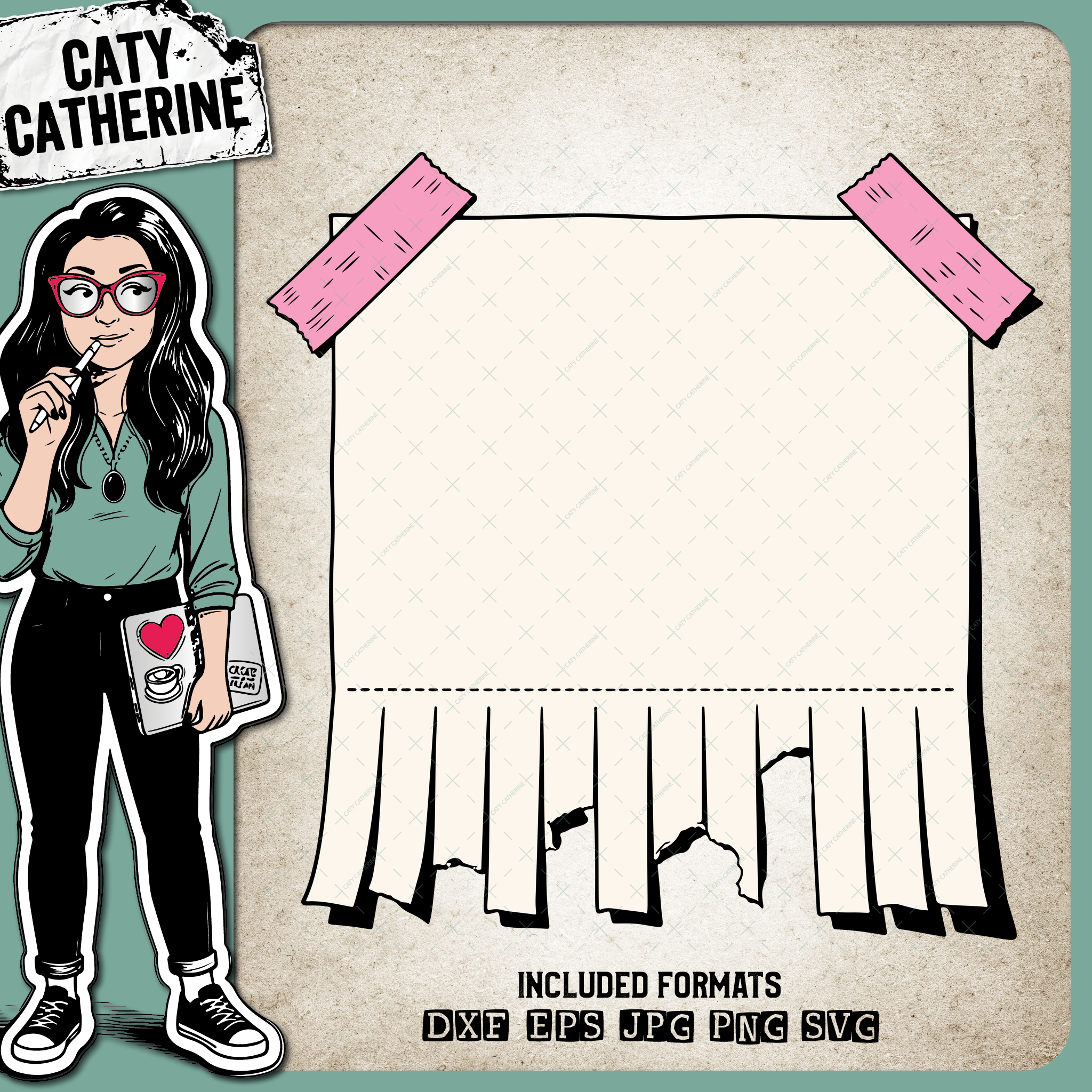 Tear Off Notes Blank – Creative Elements SVG Design by Caty Catherine