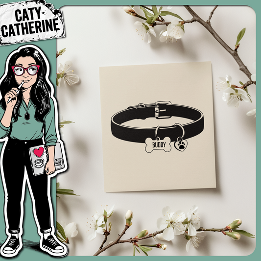 Dog Collar Bone Heart Pet Tags – Pets & Animals SVG Design by Caty Catherine