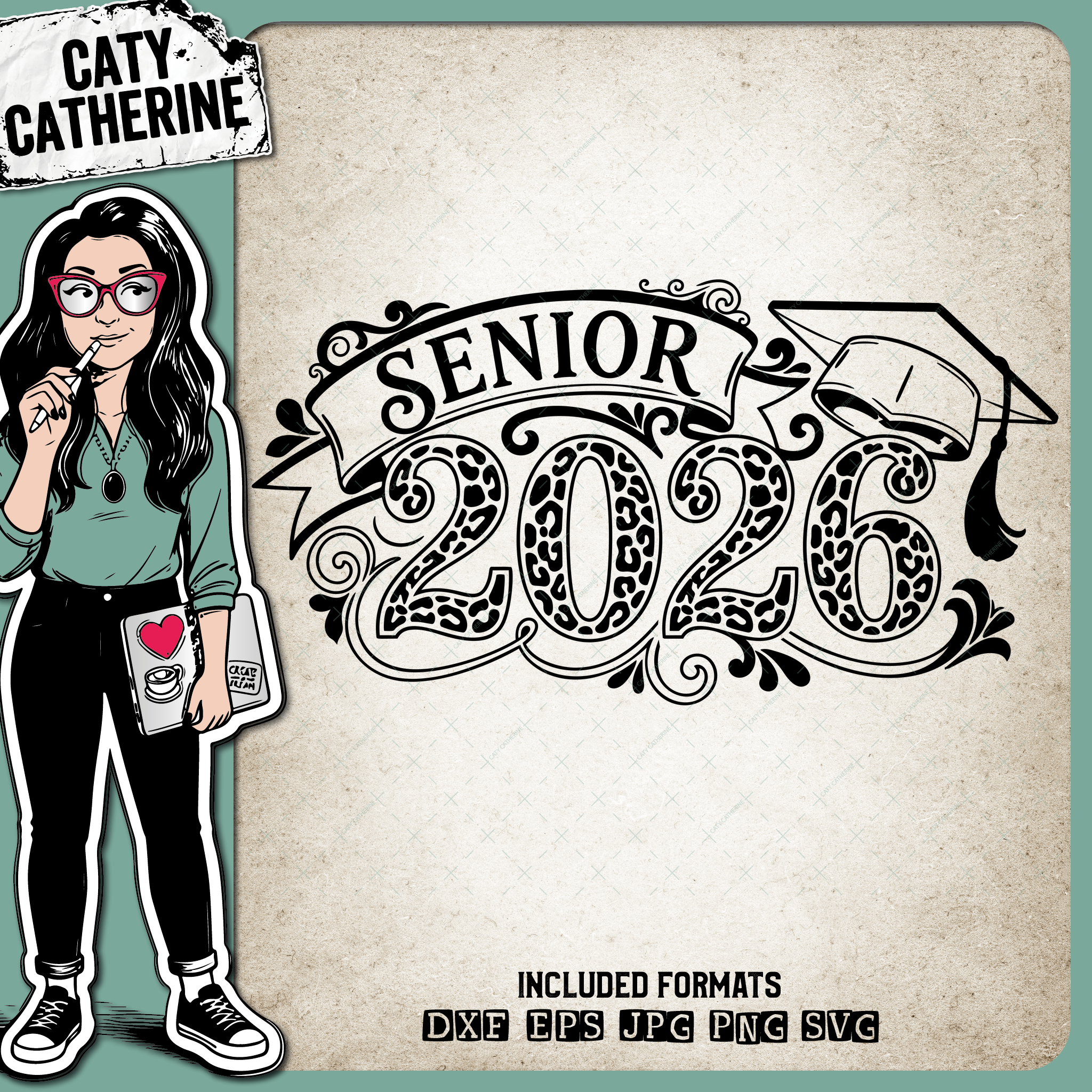 Senior 2026 Graduation Cap – Education SVG Design by Caty Catherine