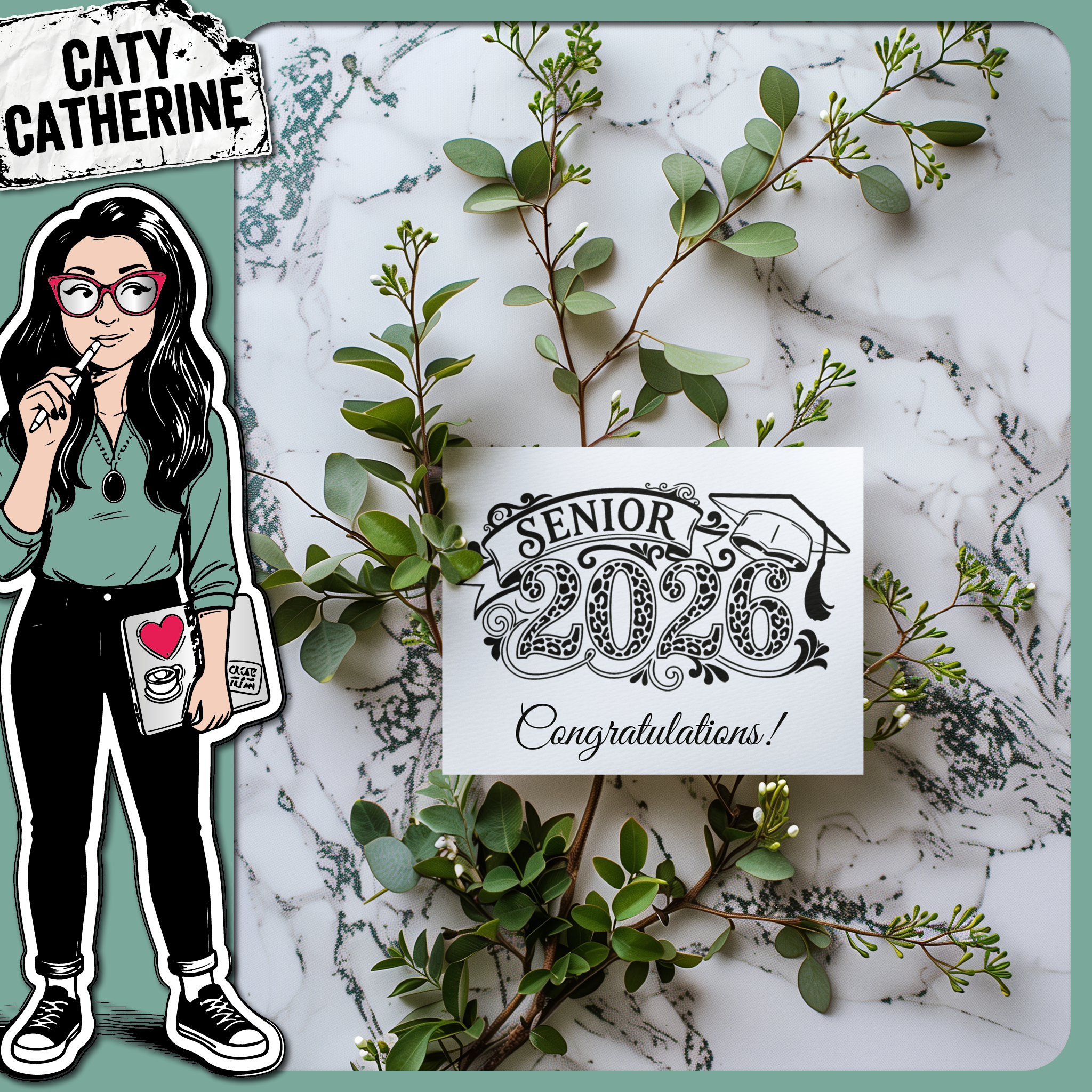 Senior 2026 Graduation Cap – Education SVG Design by Caty Catherine