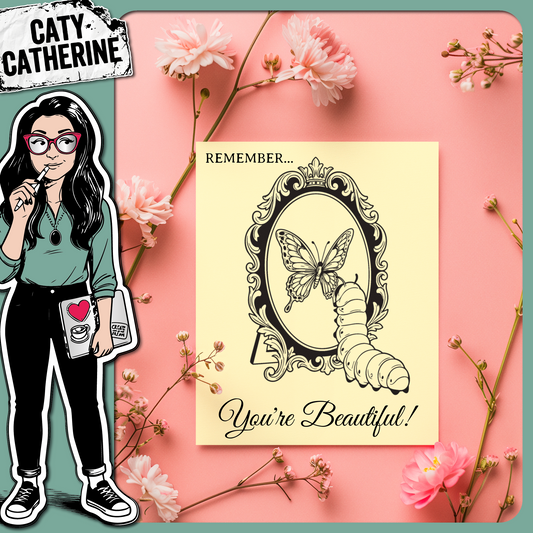 Butterfly Caterpillar Vintage Mirror Frame – Pets & Animals SVG Design by Caty Catherine