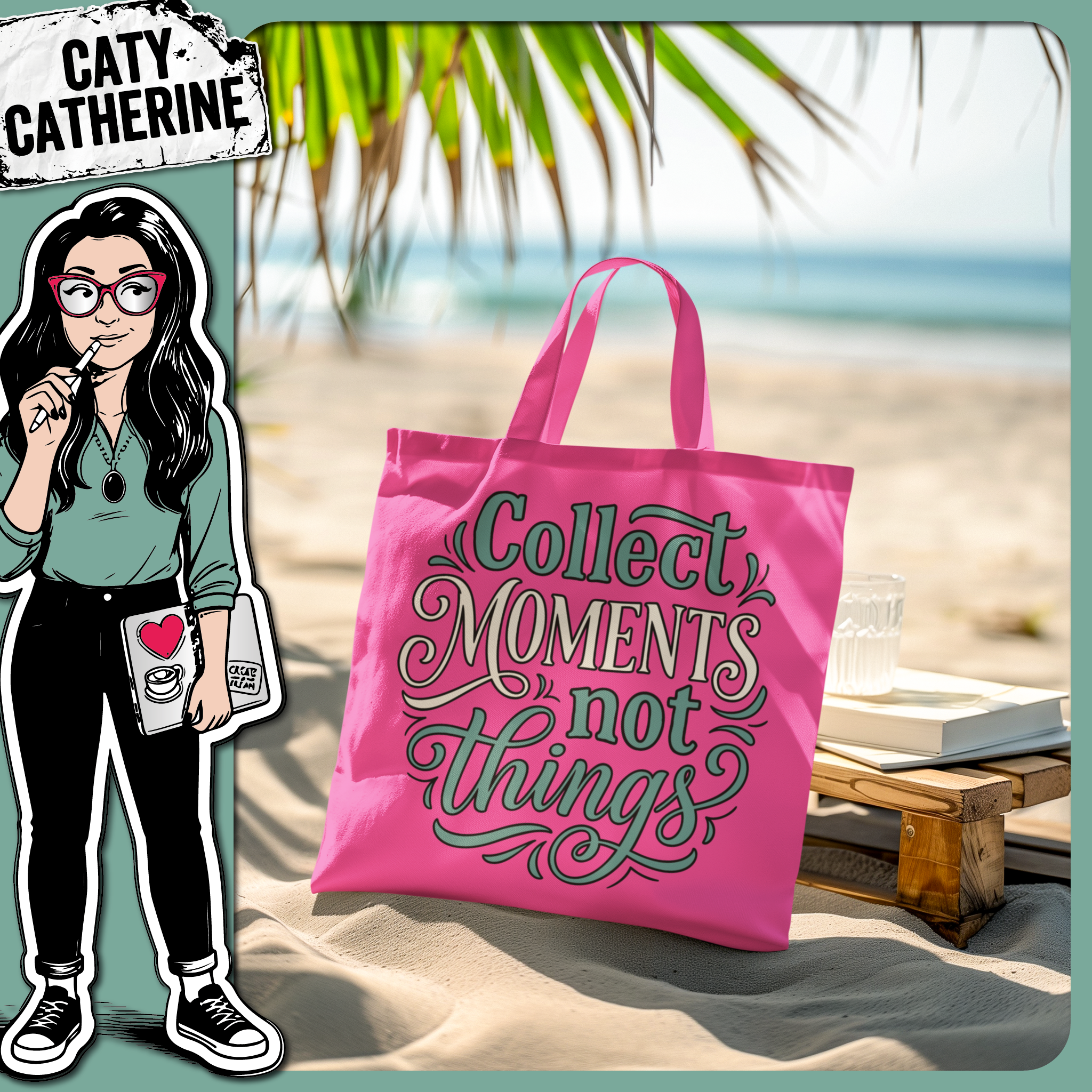 Collect Moments Not Things Travel Adventure – Quotes & Sayings SVG Design by Caty Catherine