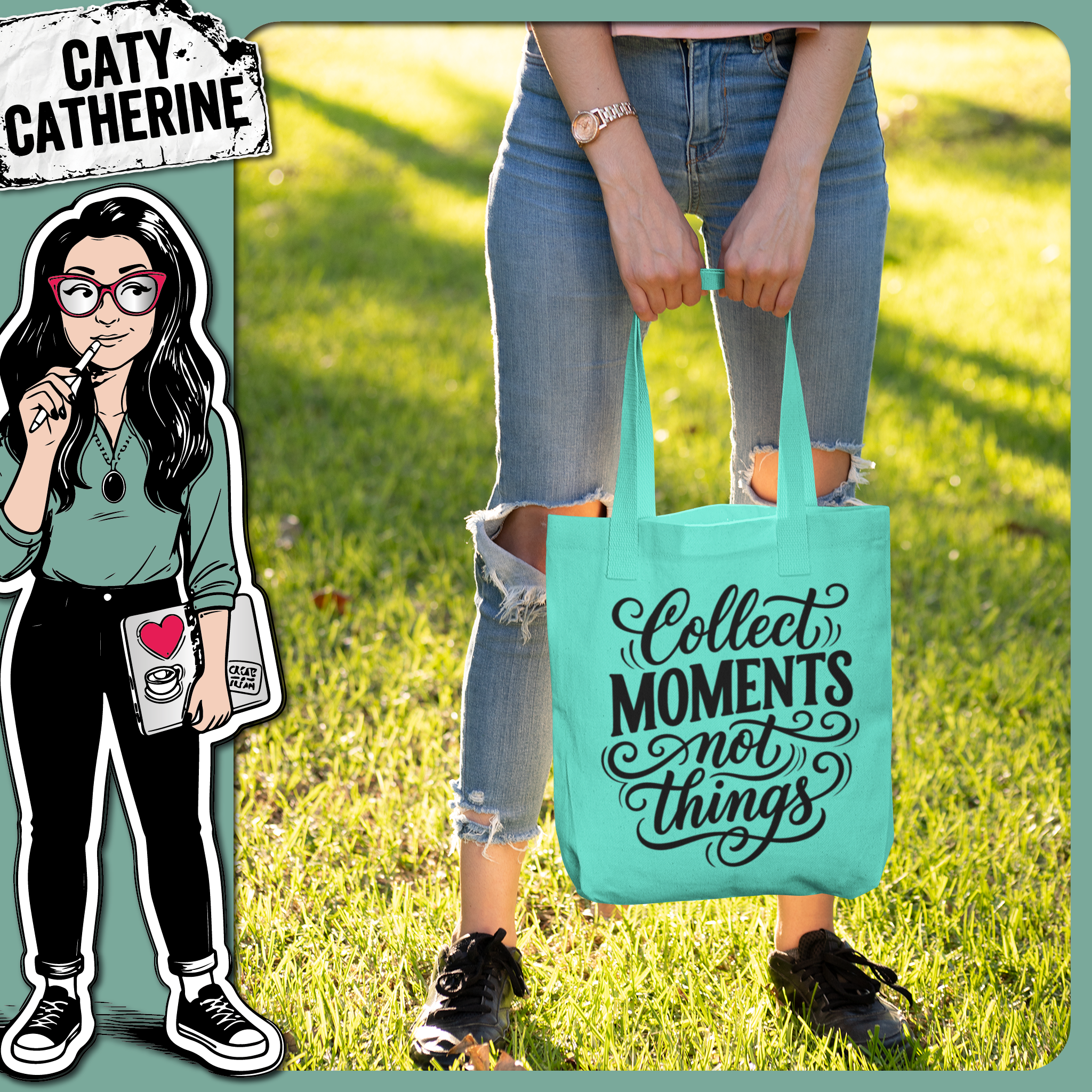 Collect Moments Not Things Typography Travel Adventure – Quotes & Sayings SVG Design by Caty Catherine