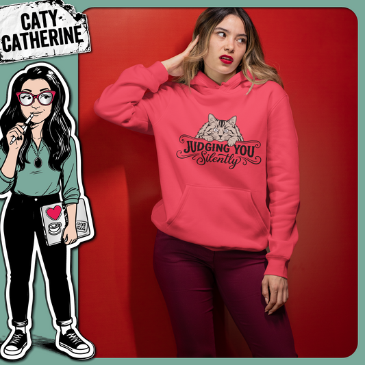 Judging You Silently Funny Cat Quote – Quotes & Sayings SVG Design by Caty Catherine