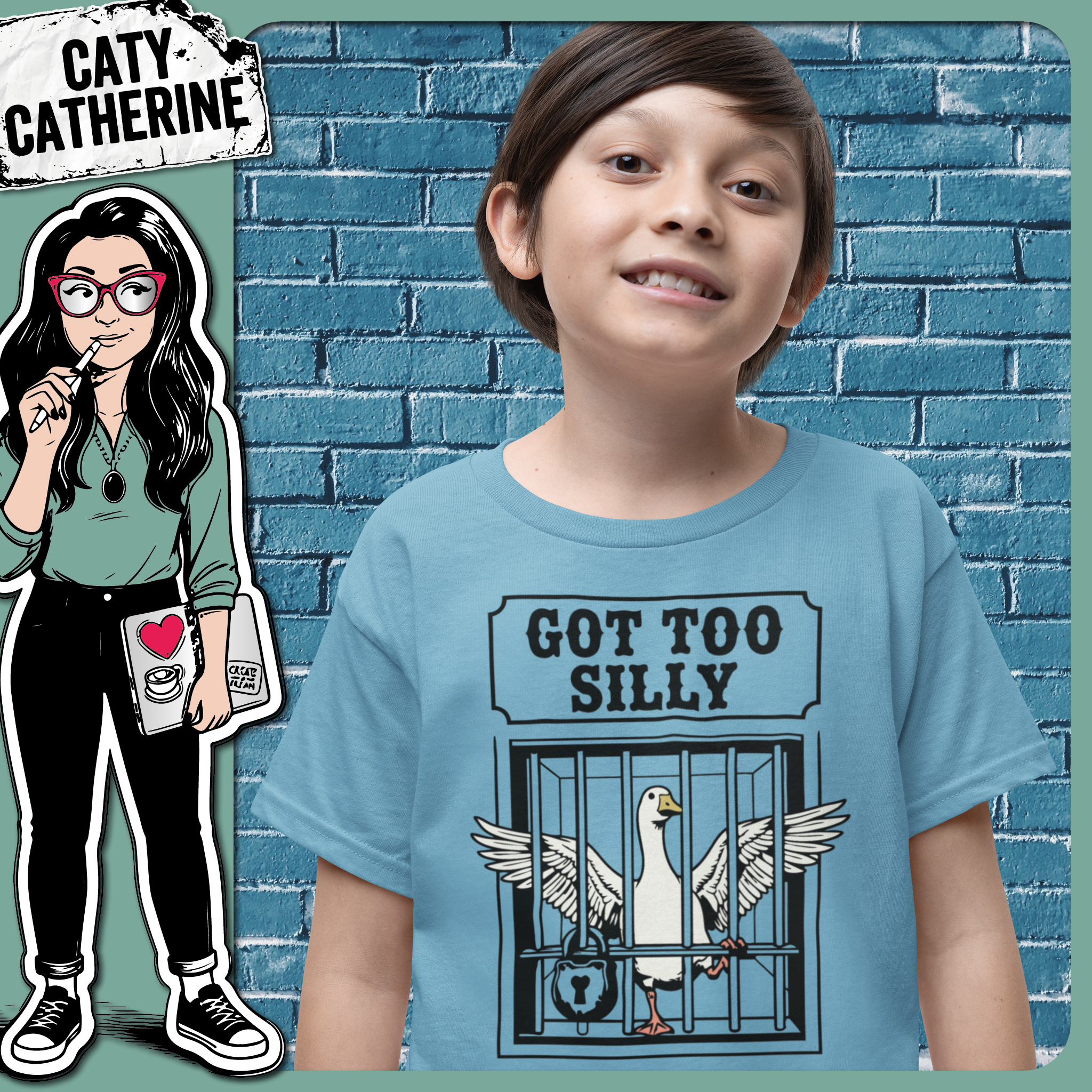 Got Too Silly Funny Goose Jail – Quotes & Sayings SVG Design by Caty Catherine