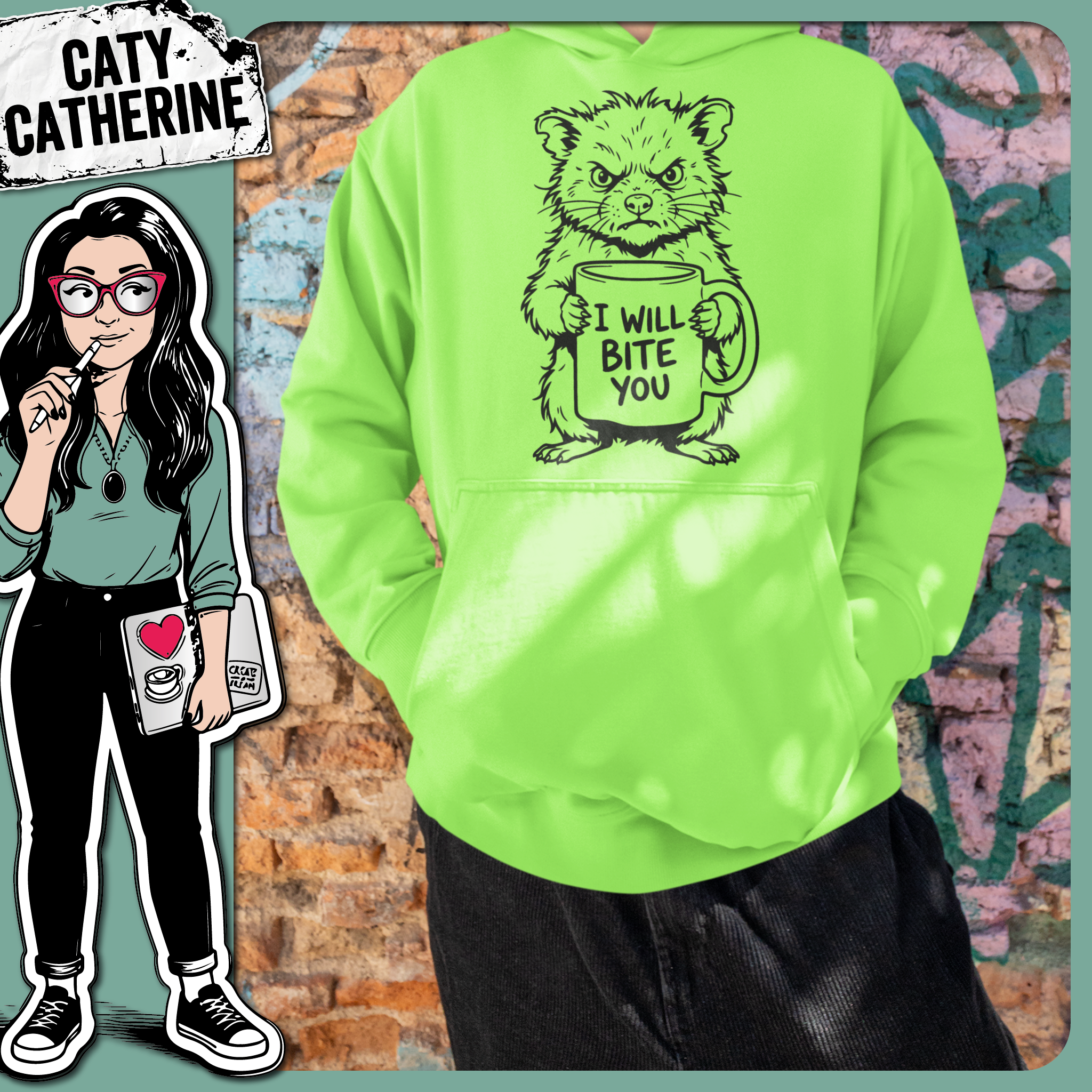 Angry Bear I Will Bite You Coffee Mug – Quotes & Sayings SVG Design by Caty Catherine