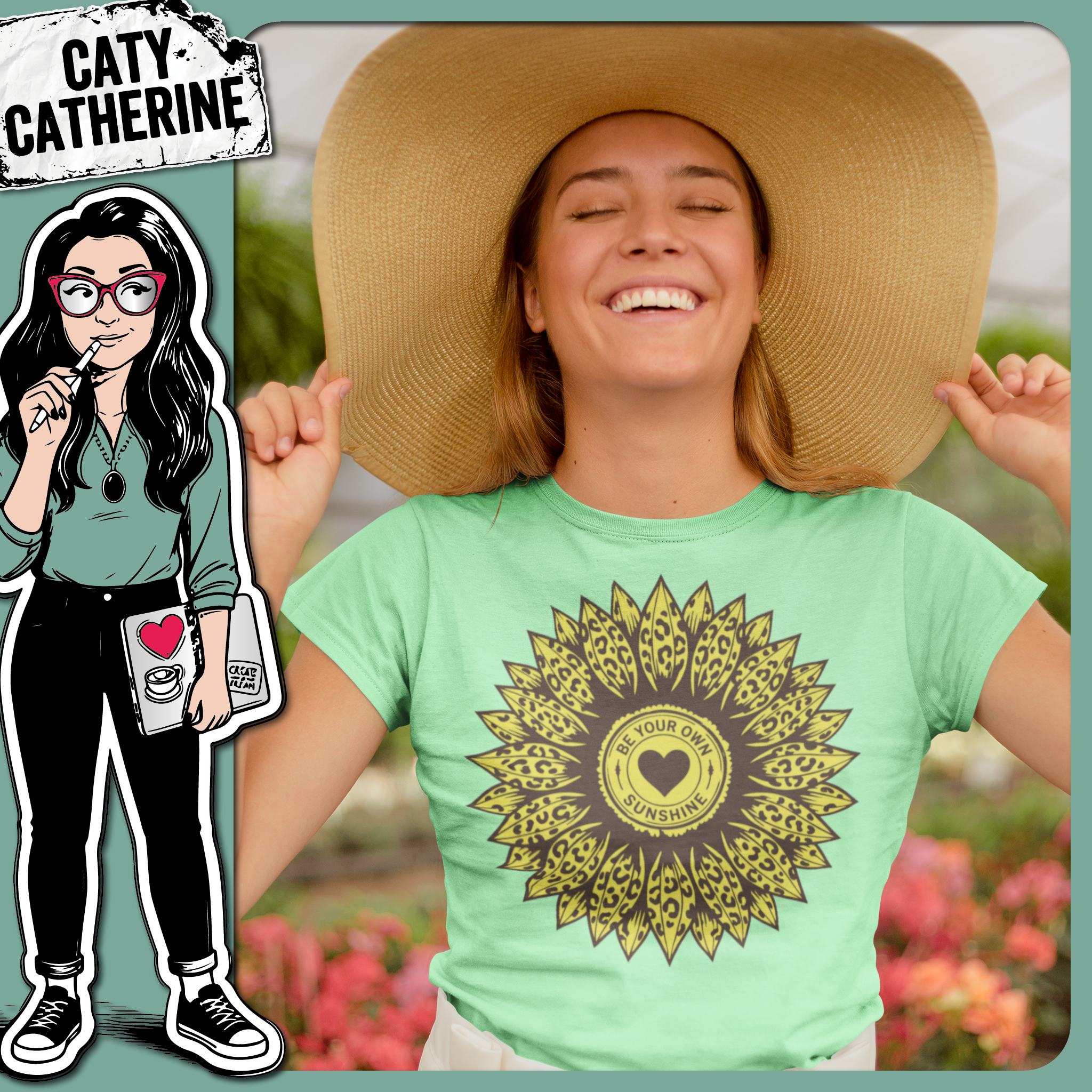 Be Your Own Sunshine Sunflower – Quotes & Sayings SVG Design by Caty Catherine