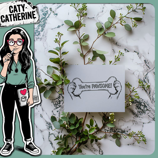 You're Pawsome Dog Paw & Bone – Quotes & Sayings SVG Design by Caty Catherine