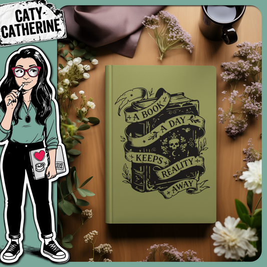 A Book A Day Keeps Reality Away Quote – Books & Reading SVG Design by Caty Catherine