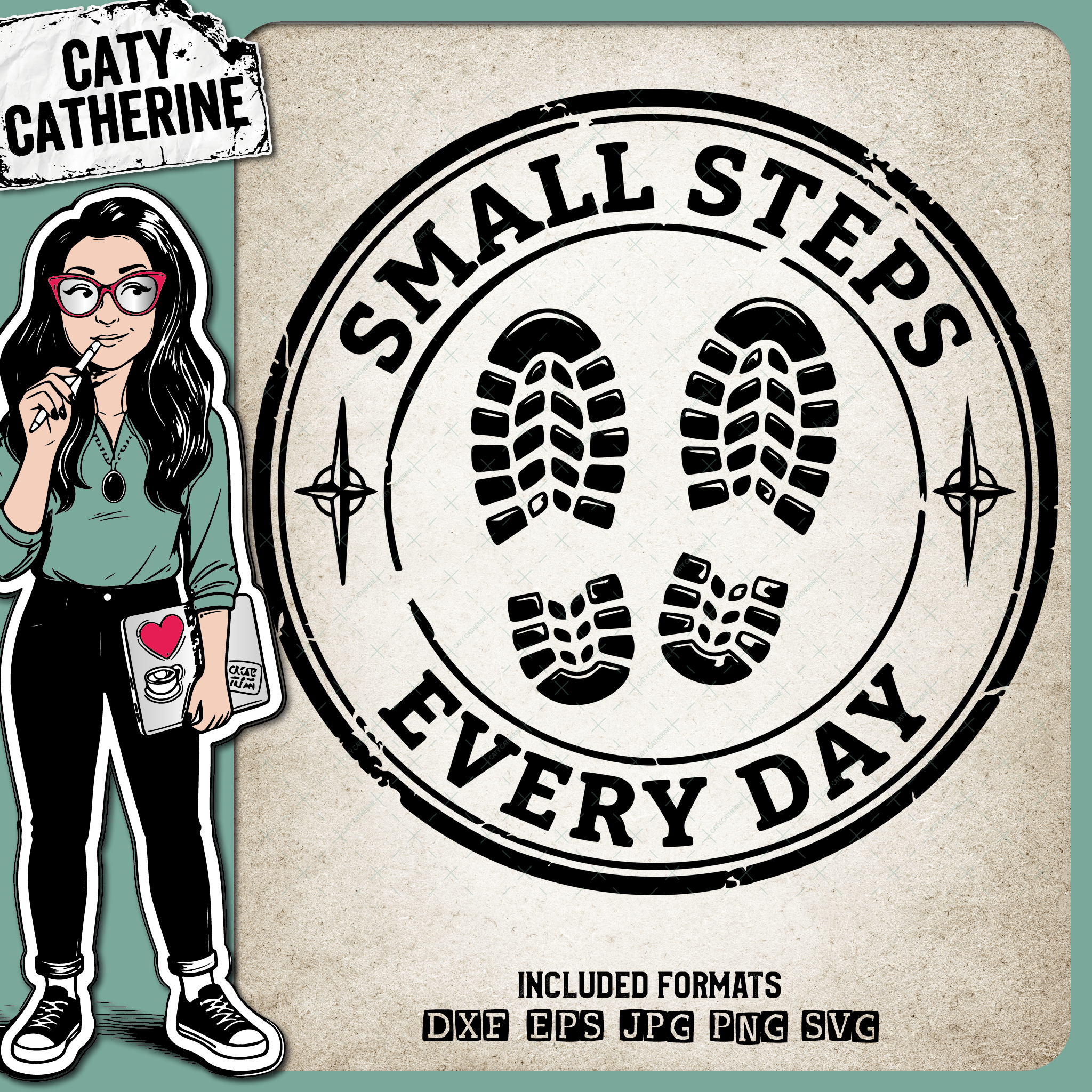 Small Steps Every Day – Quotes & Sayings SVG Design by Caty Catherine