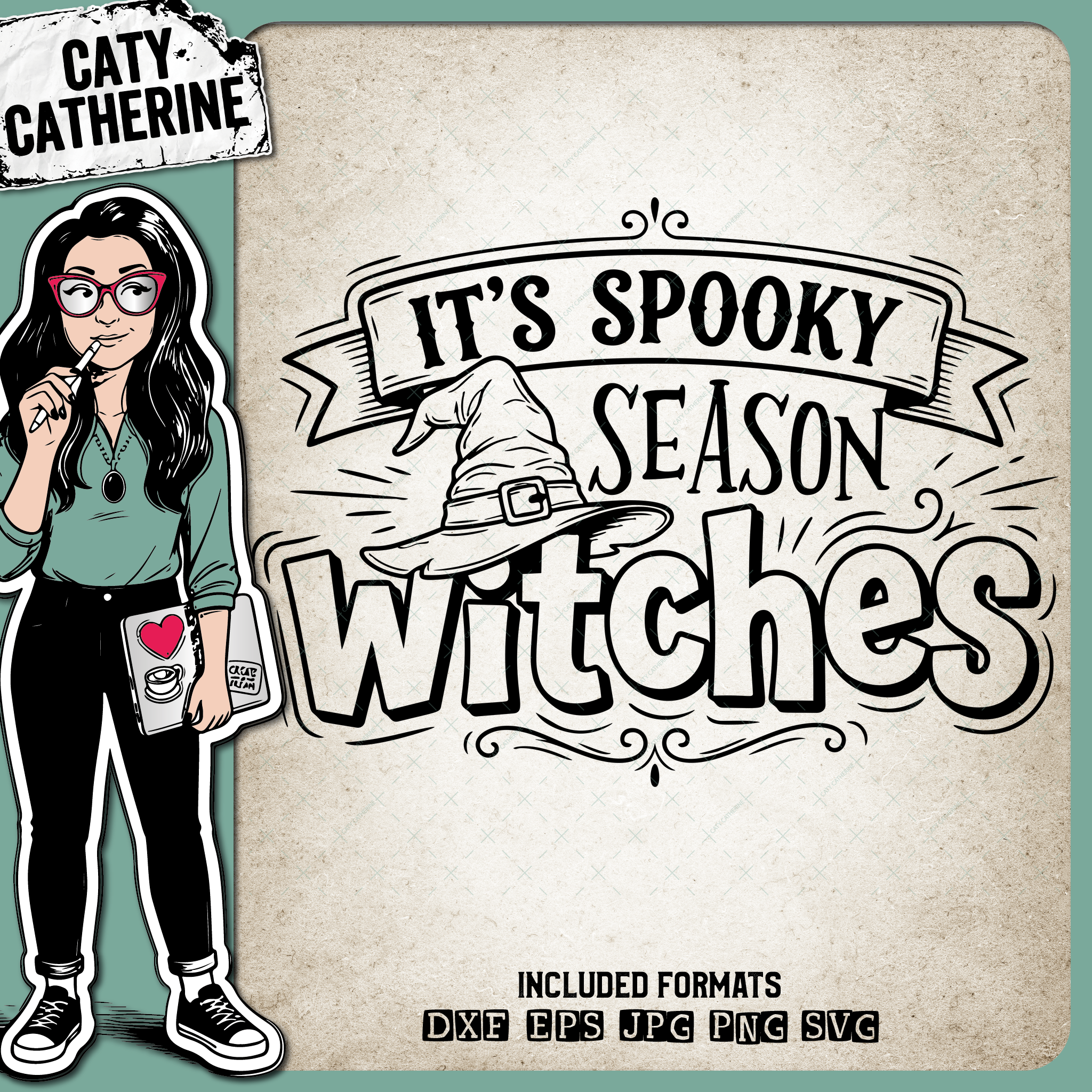 It's Spooky Season Witches – Halloween SVG Design by Caty Catherine