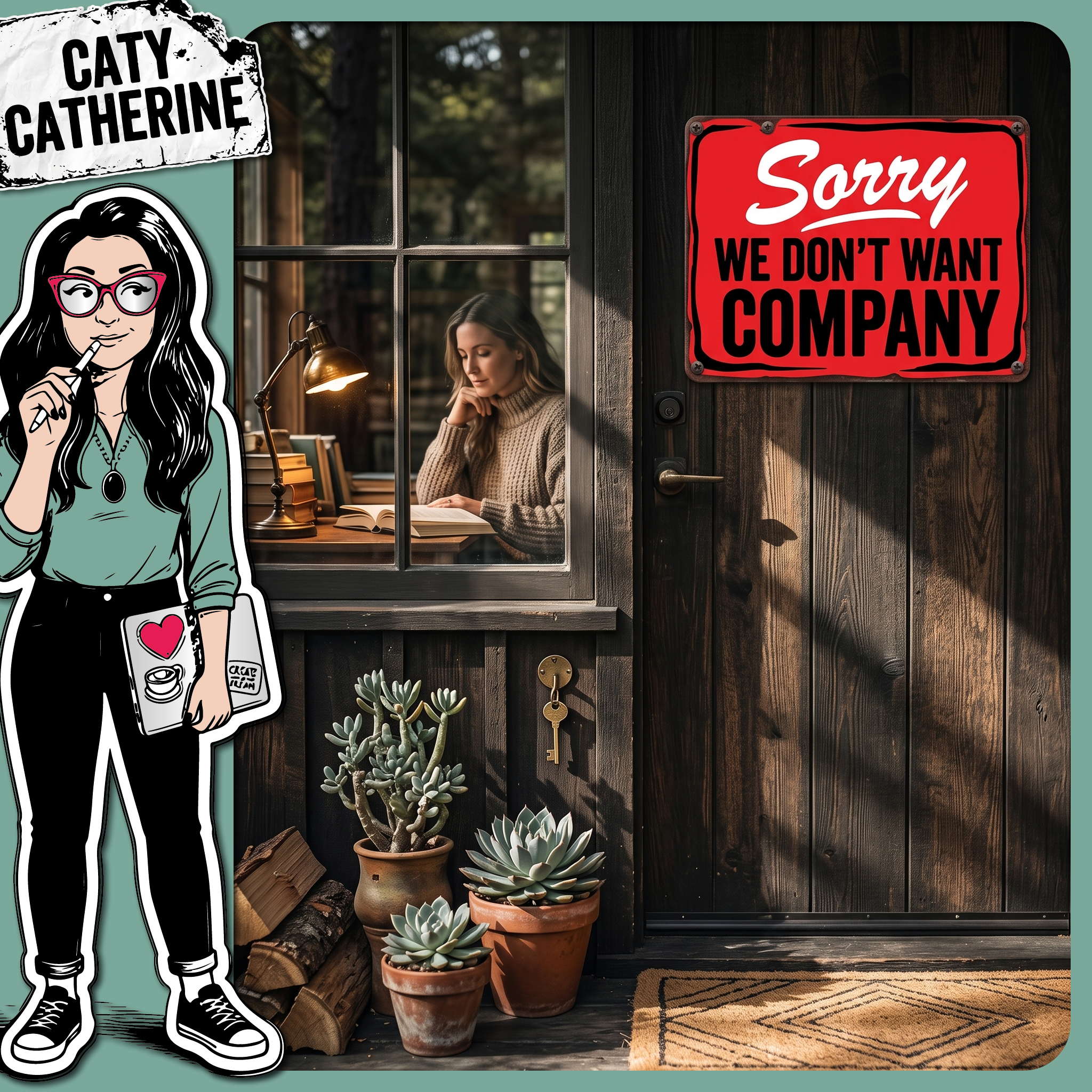 Sorry We Don't Want Company Sign – Home Decor SVG Design by Caty Catherine